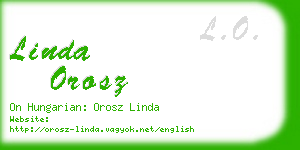 linda orosz business card